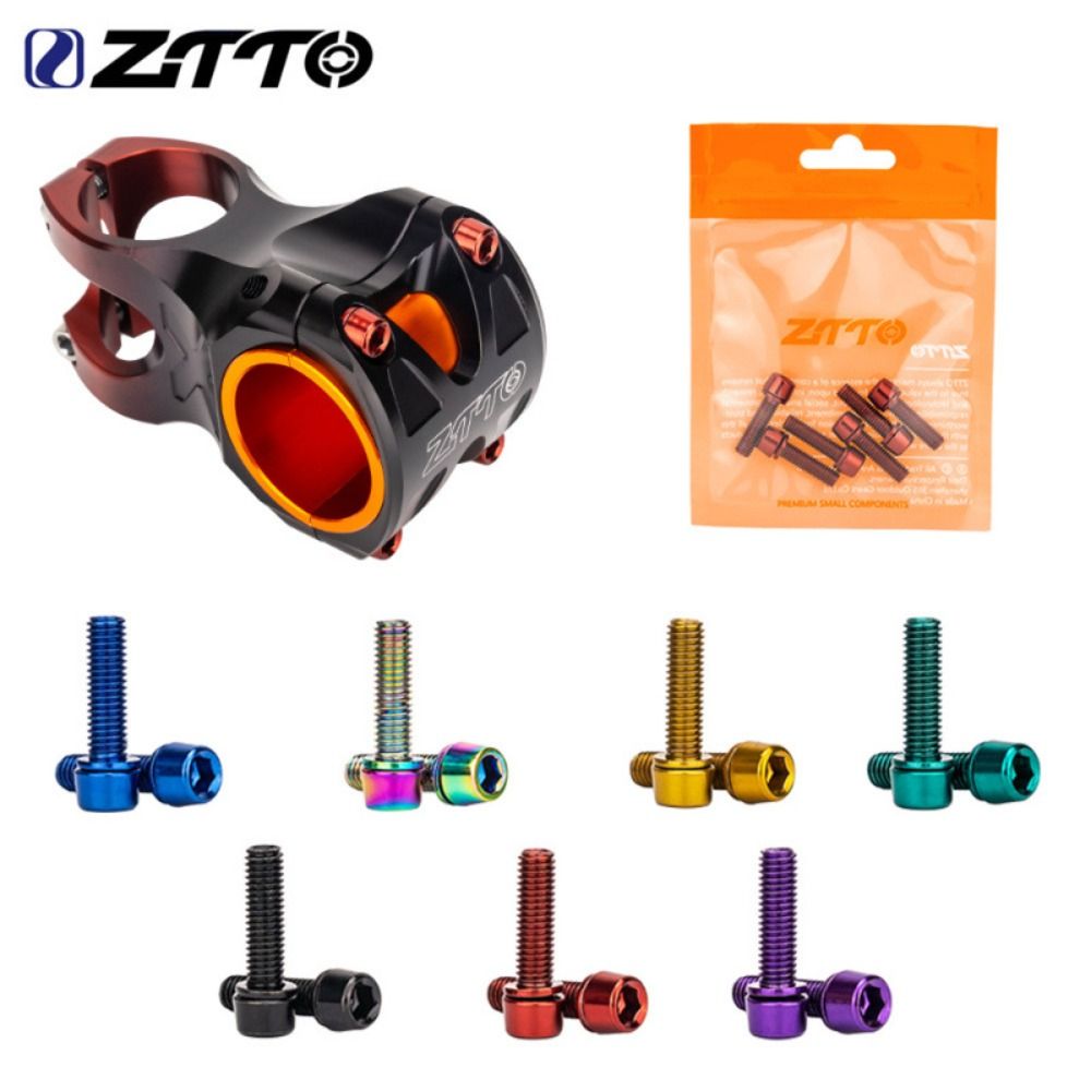 Handlebar Riser Stem - 6 Stück Titan-beschichtete Fahrradlenker-Vorbau-Schrauben aus Edelstahl
