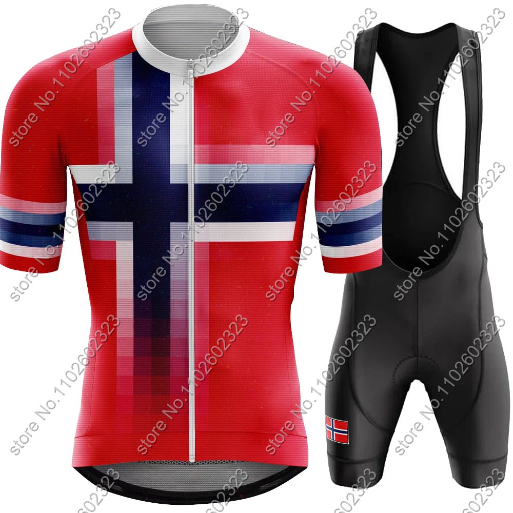 Mountain Biking Uniform - 2024 Norwegen Rad trikot Nationalmannschaft Set